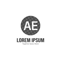 AE Letter Logo Design. Creative Modern AE Letters Icon Illustration