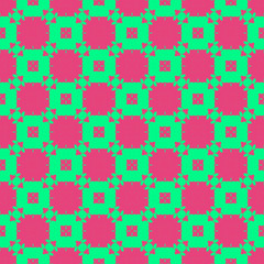 Beauty spring simple pattern with green and pink ornament