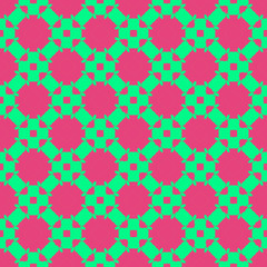 Beauty spring simple pattern with green and pink ornament