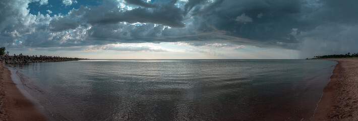 Baltic sea in evening at Liepaja, Latvia.