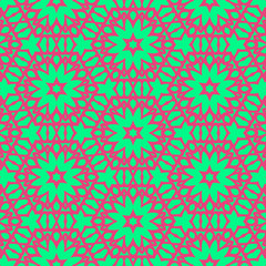 Beauty spring simple pattern with green and pink ornament