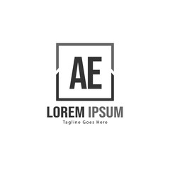 AE Letter Logo Design. Creative Modern AE Letters Icon Illustration