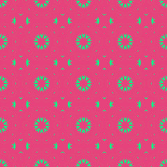 Beauty spring simple pattern with green and pink ornament