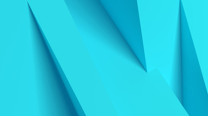 Abstract 3d geometric turquoise blue background