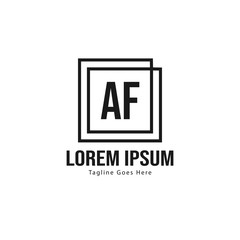 AF Letter Logo Design. Creative Modern AF Letters Icon Illustration
