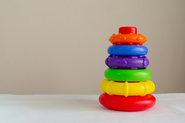 educational ring building toy isolated - early development concept