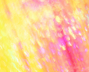 Yellow-pink  background with shining drops of water  