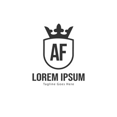 AF Letter Logo Design. Creative Modern AF Letters Icon Illustration