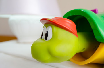 turtle educational toy early development concept close up