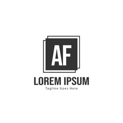 AF Letter Logo Design. Creative Modern AF Letters Icon Illustration