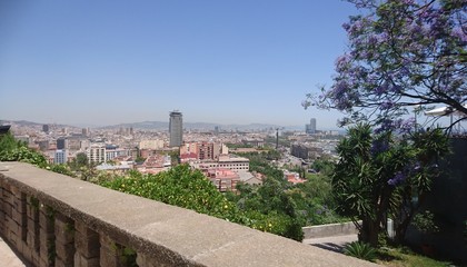 a view from the city of Barcelona