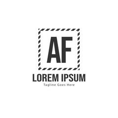 Fototapeta premium AF Letter Logo Design. Creative Modern AF Letters Icon Illustration