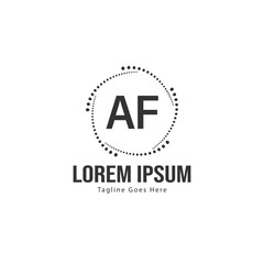 AF Letter Logo Design. Creative Modern AF Letters Icon Illustration