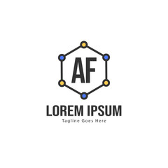 AF Letter Logo Design. Creative Modern AF Letters Icon Illustration