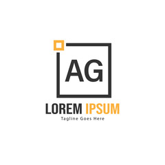 AG Letter Logo Design. Creative Modern AG Letters Icon Illustration