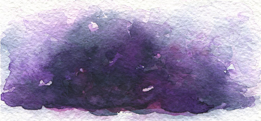 Hand drawing watercolor space blue  background abstraction