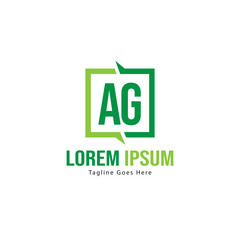 AG Letter Logo Design. Creative Modern AG Letters Icon Illustration