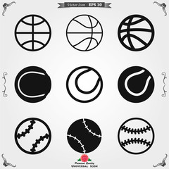 Sport ball icon. Flat vector illustration isolated on background