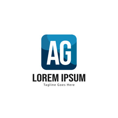 AG Letter Logo Design. Creative Modern AG Letters Icon Illustration