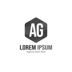 AG Letter Logo Design. Creative Modern AG Letters Icon Illustration