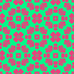 Floral beauty pattern with abstract geometric form
