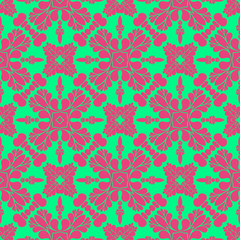 Floral beauty pattern with abstract geometric form