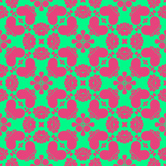 Floral beauty pattern with abstract geometric form