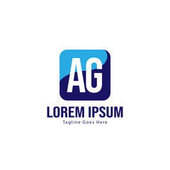 AG Letter Logo Design. Creative Modern AG Letters Icon Illustration