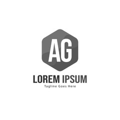AG Letter Logo Design. Creative Modern AG Letters Icon Illustration