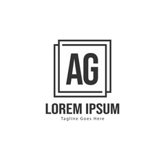 AG Letter Logo Design. Creative Modern AG Letters Icon Illustration