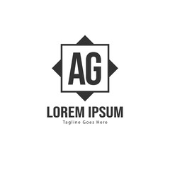 AG Letter Logo Design. Creative Modern AG Letters Icon Illustration