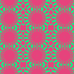 green and pink color floral spring pattern