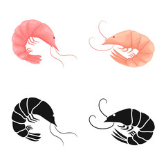 Isolated object of appetizer and ocean symbol. Set of appetizer and delicacy stock symbol for web.