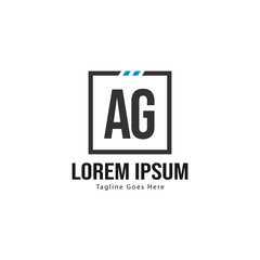 AG Letter Logo Design. Creative Modern AG Letters Icon Illustration