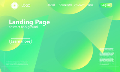 Website landing page. Geometric background.