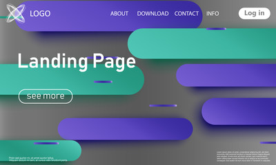 Website landing page. Material design.