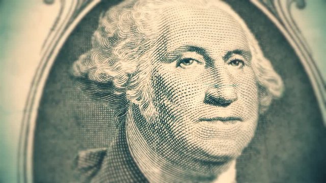 1 dollar bill with President Benjamin Franklin. The United States one hundred-dollar bill