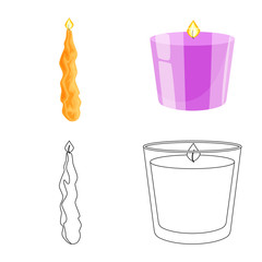 Vector design of relaxation and flame icon. Collection of relaxation and wax stock vector illustration.