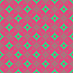Floral beauty sprig pattern with pink and green color