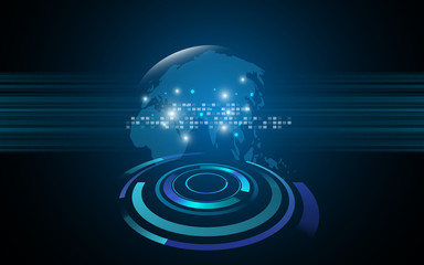 abstract global network technology sci fi design concept background