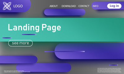 Website landing page. Material design.