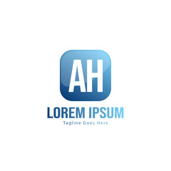 Fototapeta premium AH Letter Logo Design. Creative Modern AH Letters Icon Illustration