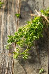 Raw Green Organic Fresh Thyme