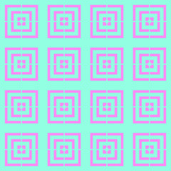 Blue and pink pastel happy fabric pattern