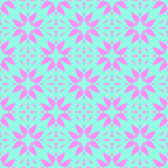 Blue and pink pastel happy fabric pattern