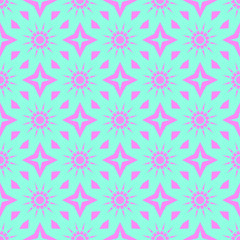 Fototapeta na wymiar Blue and pink pastel happy fabric pattern