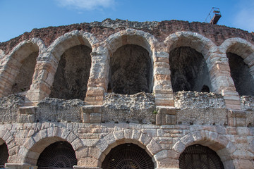 Obraz premium Colliseum in Verona city, Italy,Roman amphitheatre Arena di Verona ,march,2019