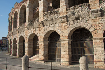 Colliseum in Verona city, Italy,Roman amphitheatre Arena di Verona  ,march,2019