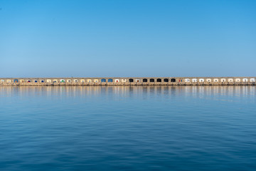 Obraz premium Docks from the sea