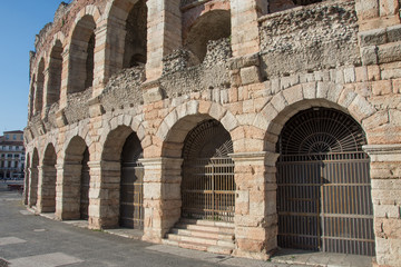Fototapeta na wymiar Colliseum in Verona city, Italy,Roman amphitheatre Arena di Verona ,march,2019